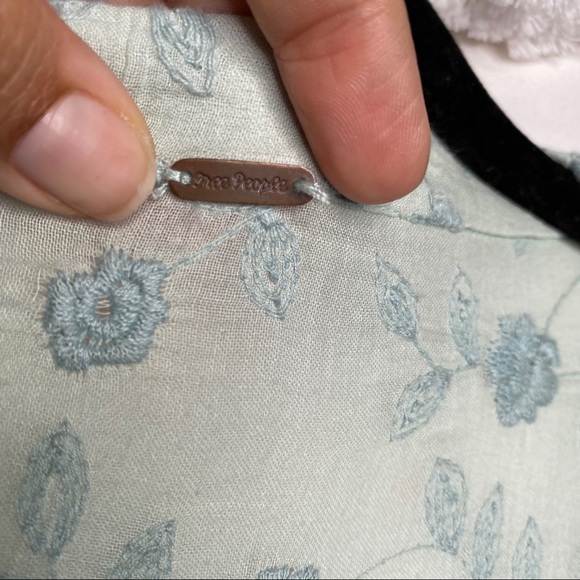 Free People Baby’s Breath Mini Dress in Sea Grass - Picture 7 of 13